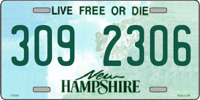 NH license plate 3092306