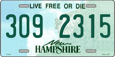 NH license plate 3092315