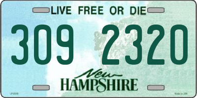 NH license plate 3092320