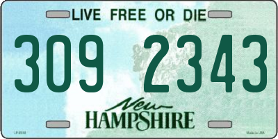 NH license plate 3092343