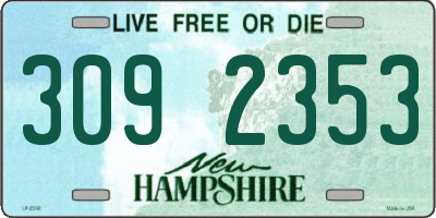 NH license plate 3092353