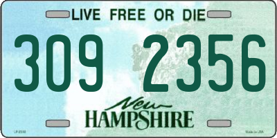 NH license plate 3092356