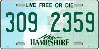 NH license plate 3092359