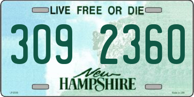 NH license plate 3092360