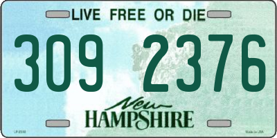 NH license plate 3092376