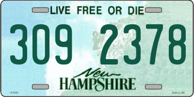 NH license plate 3092378