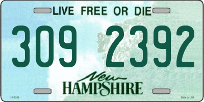 NH license plate 3092392