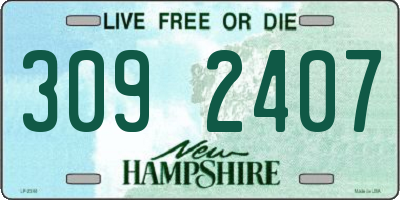 NH license plate 3092407