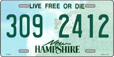 NH license plate 3092412