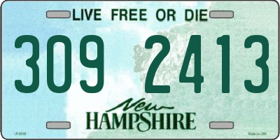 NH license plate 3092413