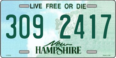 NH license plate 3092417