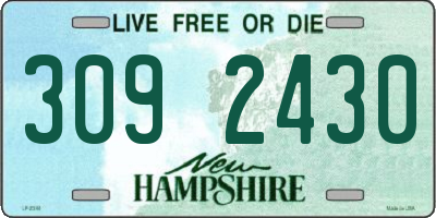 NH license plate 3092430