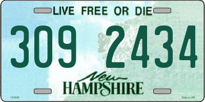 NH license plate 3092434