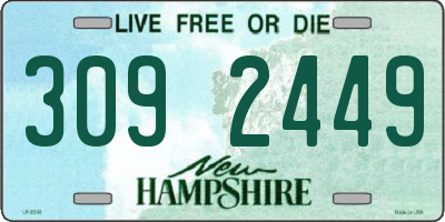NH license plate 3092449