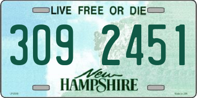 NH license plate 3092451