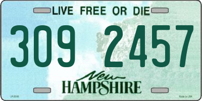 NH license plate 3092457