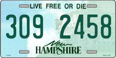 NH license plate 3092458