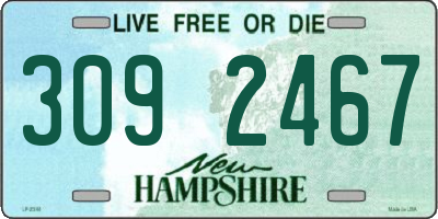 NH license plate 3092467
