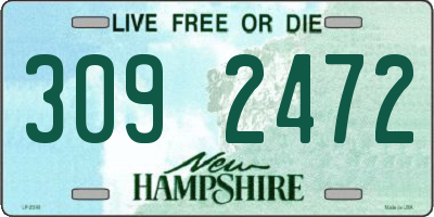 NH license plate 3092472