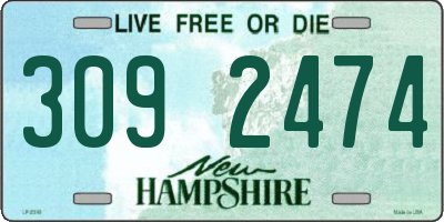 NH license plate 3092474