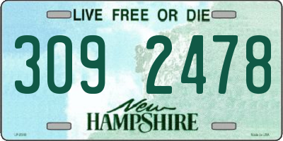 NH license plate 3092478