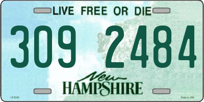 NH license plate 3092484