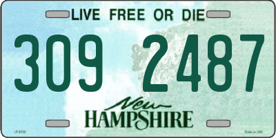 NH license plate 3092487