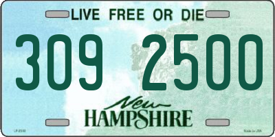 NH license plate 3092500