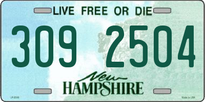 NH license plate 3092504