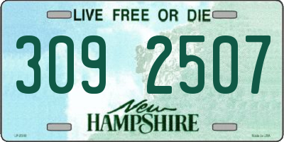 NH license plate 3092507