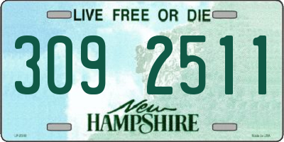 NH license plate 3092511