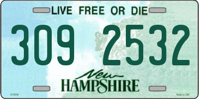 NH license plate 3092532