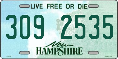 NH license plate 3092535
