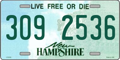 NH license plate 3092536