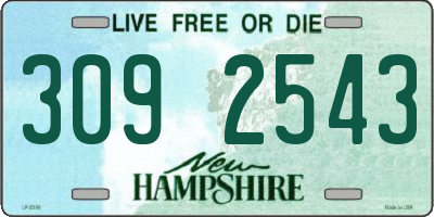 NH license plate 3092543
