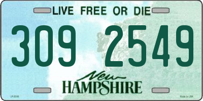 NH license plate 3092549