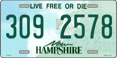 NH license plate 3092578