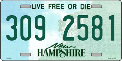 NH license plate 3092581