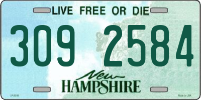 NH license plate 3092584