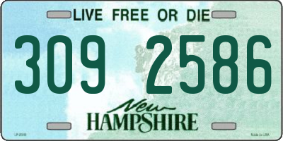 NH license plate 3092586