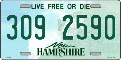 NH license plate 3092590
