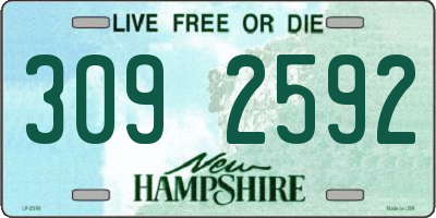 NH license plate 3092592