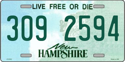 NH license plate 3092594