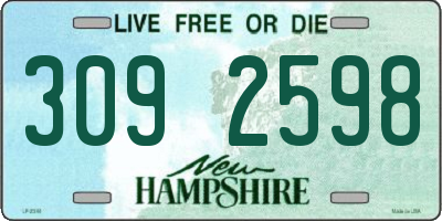 NH license plate 3092598
