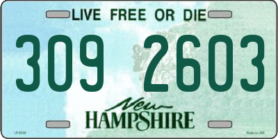 NH license plate 3092603