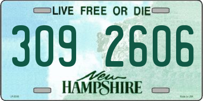 NH license plate 3092606