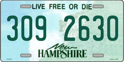 NH license plate 3092630