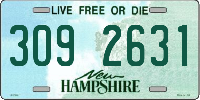 NH license plate 3092631