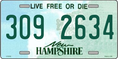 NH license plate 3092634