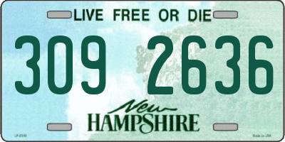 NH license plate 3092636